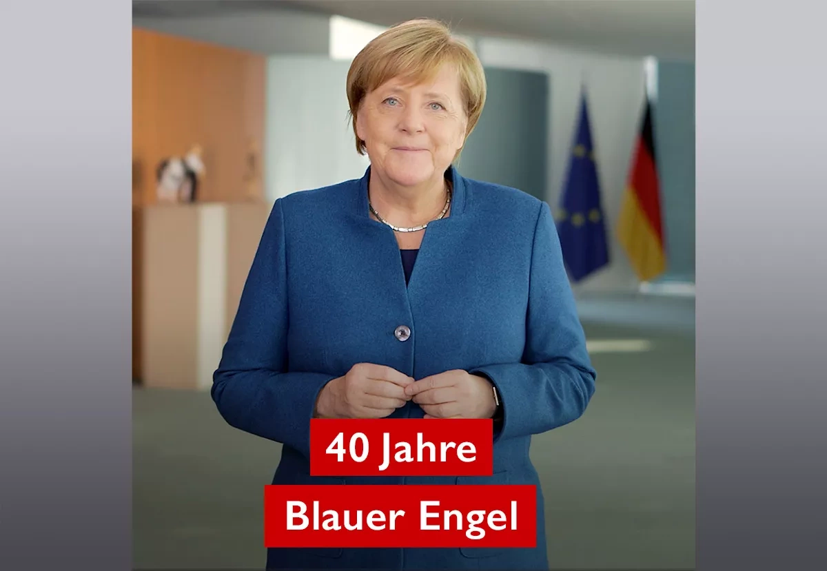 Kanzlerin Merkel: "Blauer Engel" bietet Menschen Orientierung - seit 40 Jahren