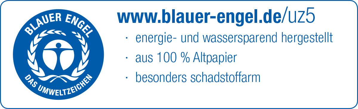Erklärfeld Blauer Engel Hygienepapier uz5