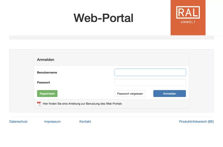 Webportal RAL