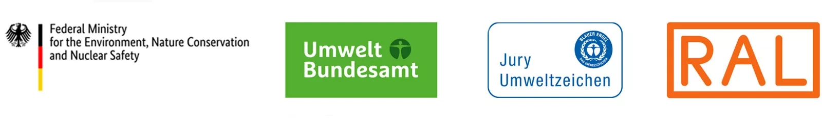 Logo of Federal Ministry for the Environment, German Environment Agency, Environmental Label Jury, RAL gGmbH