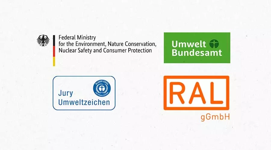 Logo of Federal Ministry for the Environment, German Environment Agency, Environmental Label Jury, RAL gGmbH 