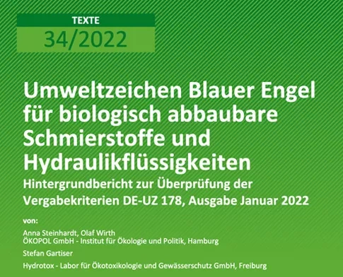 Cover Forschungsbericht zu Schmierstoffen 