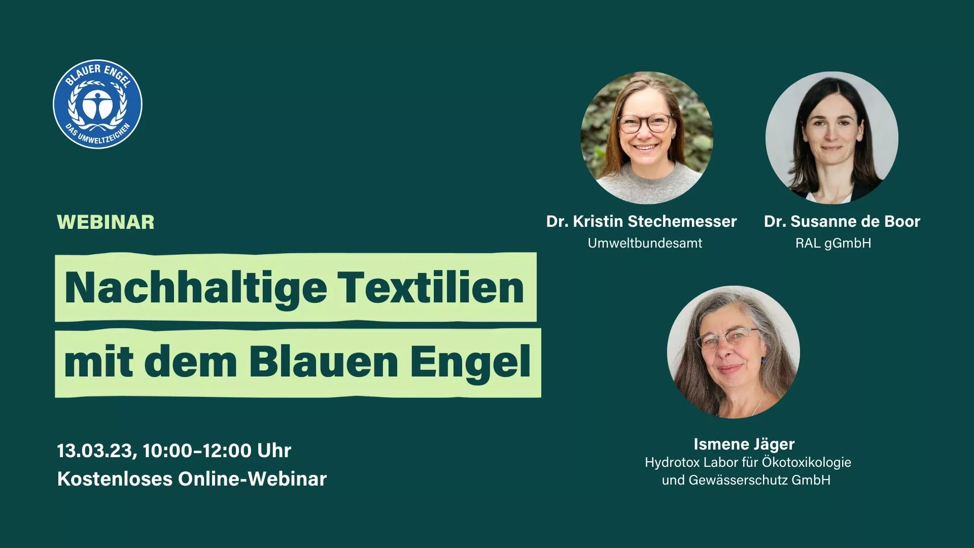 Webinar "Nachhaltige Textilien mit dem Blauen Engel"