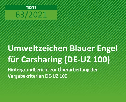 Cover: Hintergrund UBA zu Carsharing