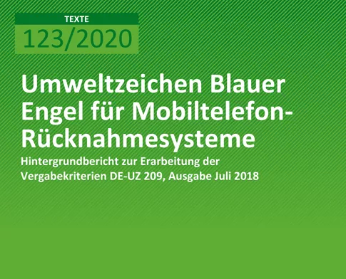 Cover: Hintergrund UBA zu Mobiltelefon-Rücknahmesysteme