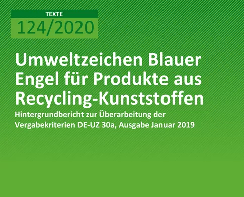 Cover: Hintergrund UBA zu Recycling-Kunststoffen