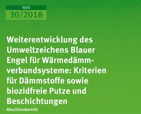 Cover: Hintergrund UBA zu Wärmedämm­verbund­systeme