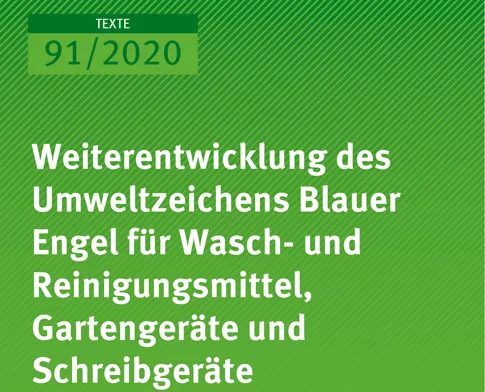 Cover: Hintergrund UBA zu Wasch- und Reinigungsmittel, Gartengeräte und Schreibgeräte