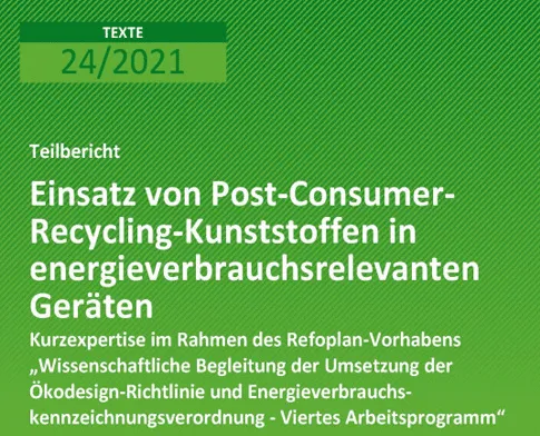 Cover zum Teilbericht Einsatz von Post-Consumer-Recycling-Kunststoffen