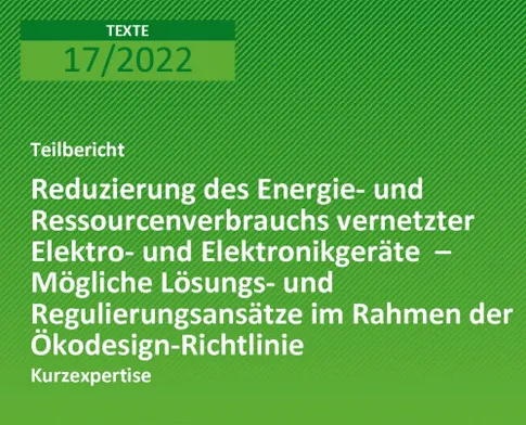 Cover zum Teilbericht Energie- und Ressourcenverbrauch
