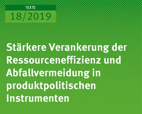 Cover zum Abschlussbricht Ressourceneffizienz und Abfallvermeidung
