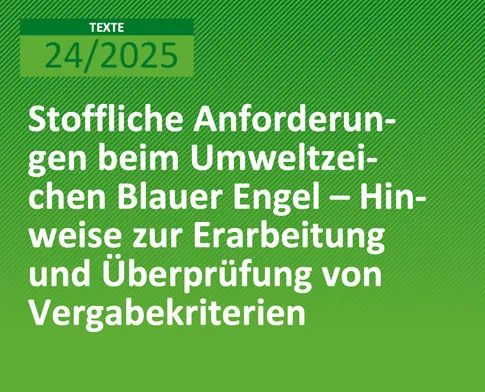 Vorschaubild vom Titelblatt der UBA Publikation, grünes Cover mit Text