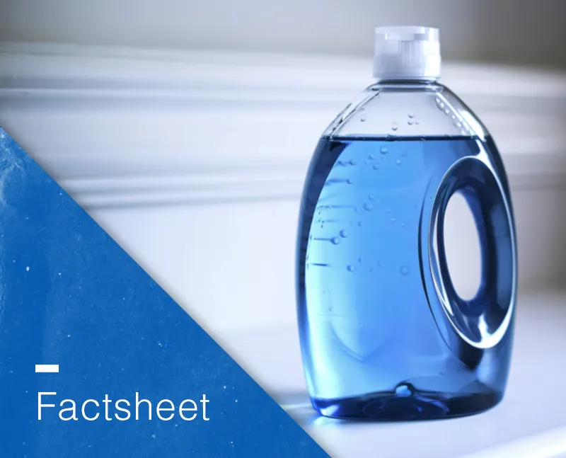 Flasche mit flüssigem Waschmittel