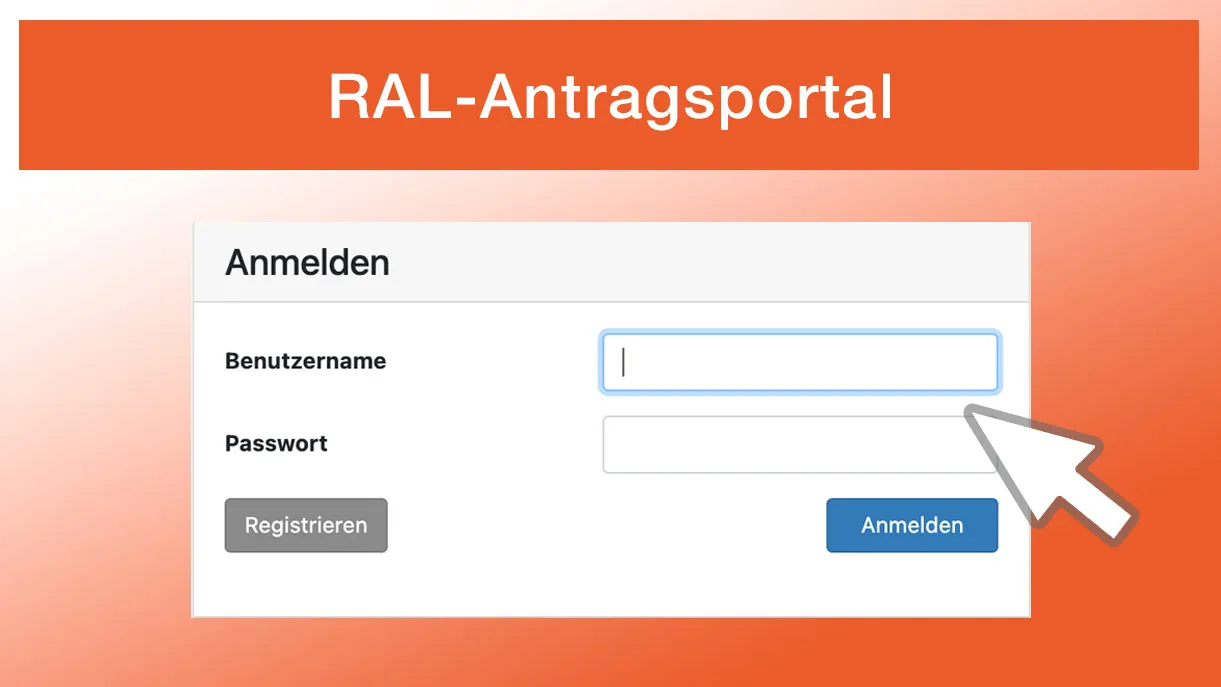 Login-Fenster vom RAL-Antragsportal