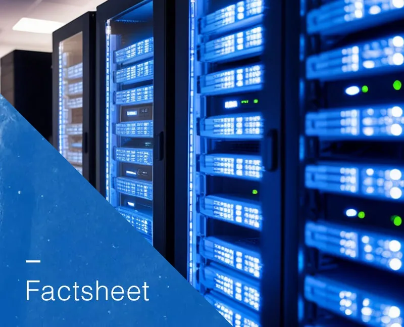Cover für Factsheet Server und Datenspeicherprodukte