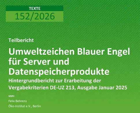 Cover für den Teilbericht für Server und Datenspeicherung