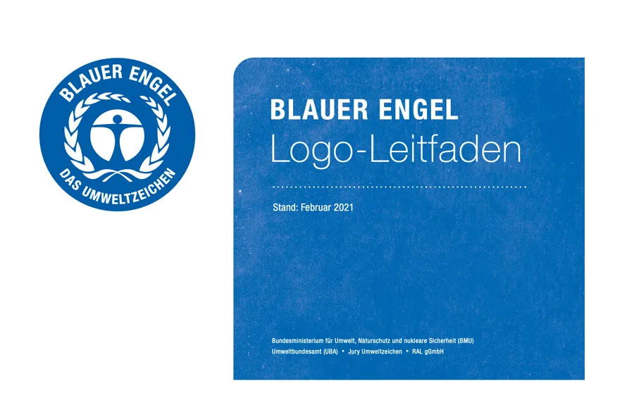 Cover Logo Leitfaden für den Blauen Engel