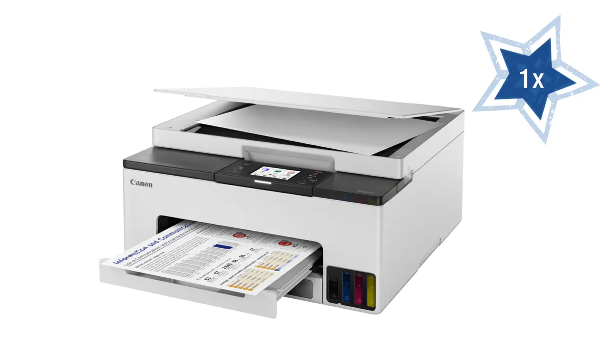 Weißer Drucker mit Kopier und Druckerversion